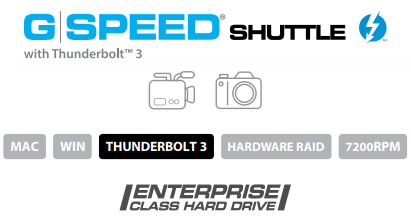 G-SPEED Shuttle with Thunderbolt 3 Description