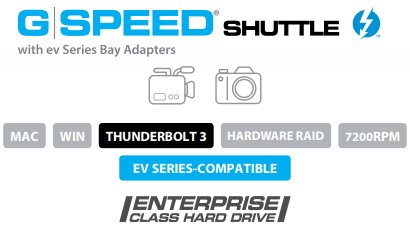 G-SPEED Shuttle with ev Series Bay Adapters Description